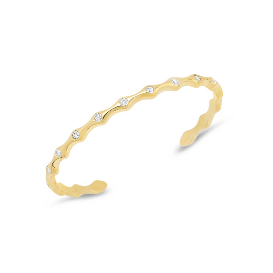 Bamboo Diamond Cuff