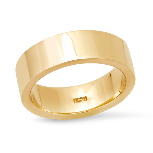 14K Hunter Men's Cigar Band Ring
