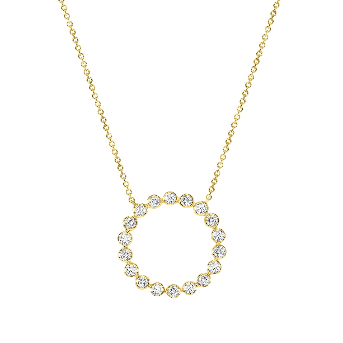 14K YG Blossom Diamond Necklace