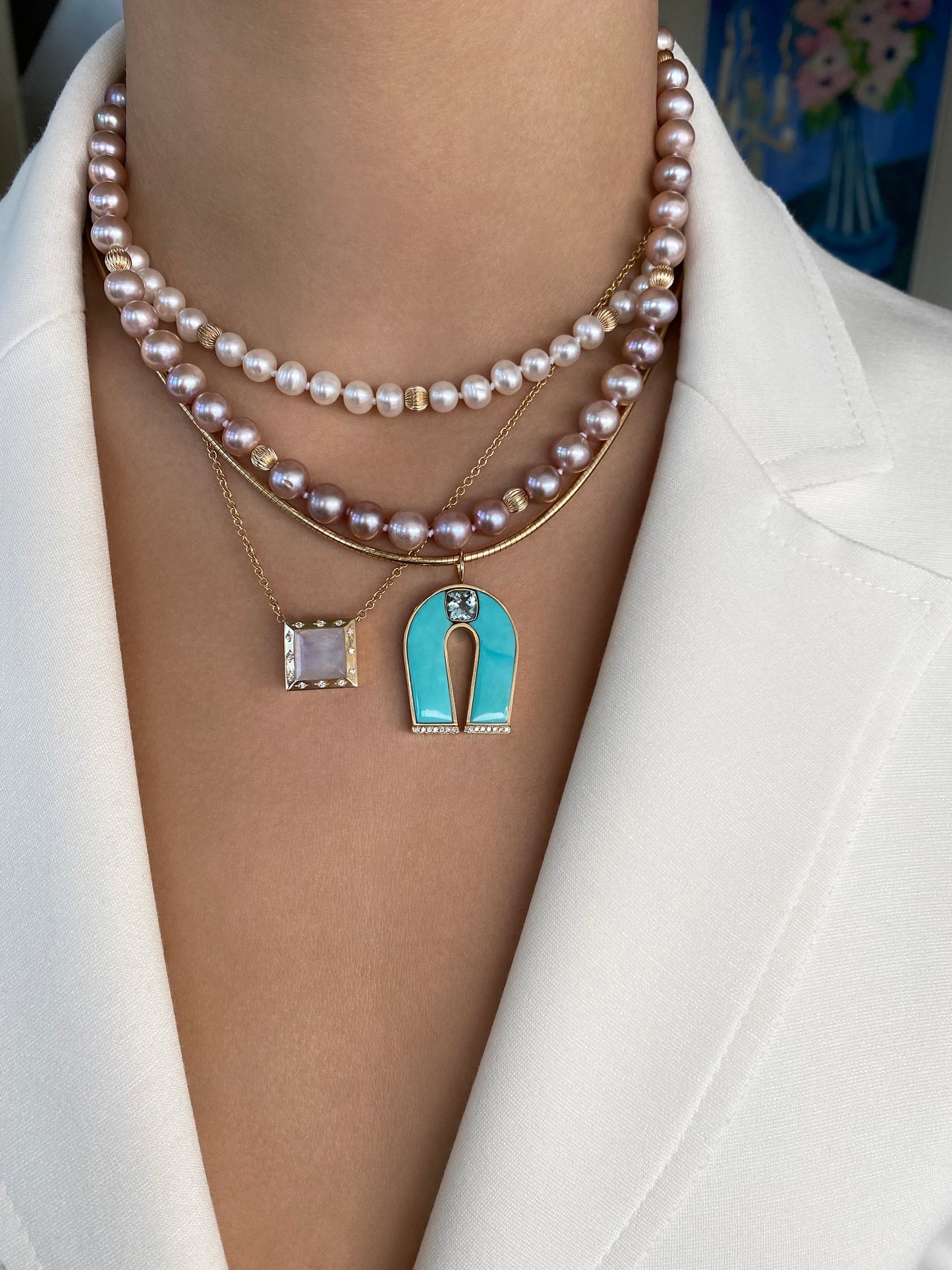 14K YG Omega Gold Choker