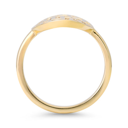 14K YG Stellar Baguette Diamond Ring