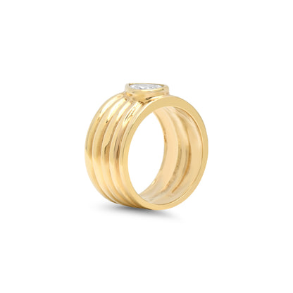 14K YG Romy Pear Shape Cigar Band