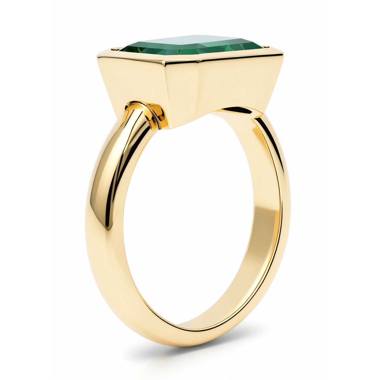 18K YG Columbian Emerald Ring