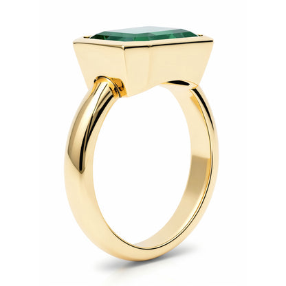 18K YG Columbian Emerald Ring