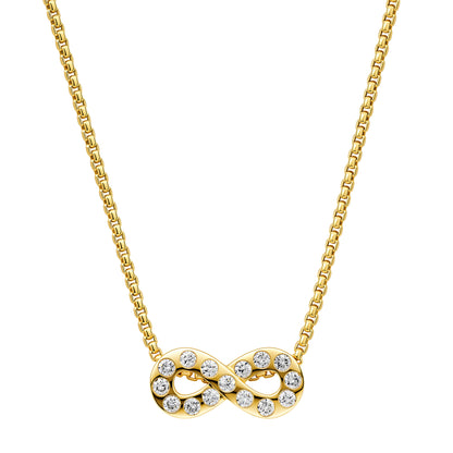 14K YG Jumbo Diamond Infinity Necklace