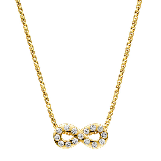 14K YG Jumbo Diamond Infinity Necklace