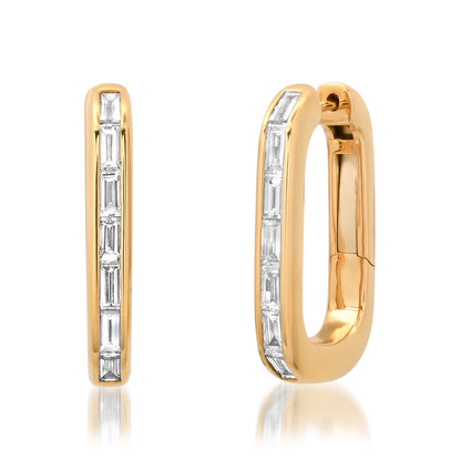 Sig Ward Jewelry 18K Yellow Gold Brooke Baguette Diamond Earrings Featuring Elegant Baguette Cut Diamonds In A Luxury Fine Jewelry Design