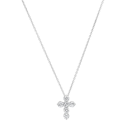 Sig Ward Jewelry 14K YG Alix Diamond Cross Necklace featuring a diamond cross pendant in polished 14K yellow gold.