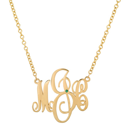 Sig Ward Jewelry 14K Diamond Monogram Necklace featuring a personalized diamond monogram pendant crafted in 14K gold, showcasing elegant luxury fine jewelry with a timeless modern heirloom-inspired design.