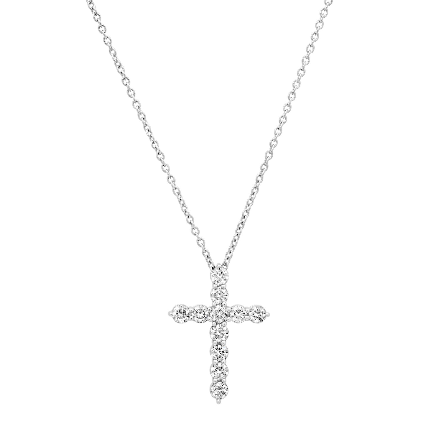 Sig Ward Jewelry 14K YG Lexa Diamond Cross Necklace featuring a diamond cross pendant in polished 14K yellow gold.