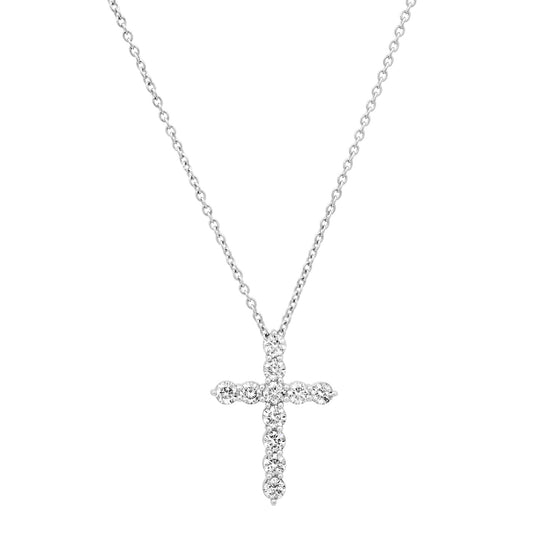 Sig Ward Jewelry 14K YG Lexa Diamond Cross Necklace featuring a diamond cross pendant in polished 14K yellow gold.