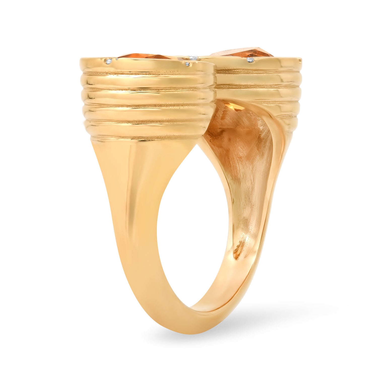 Sig Ward Jewelry 14K Yellow Gold Citrine and Diamond Infinity Ring
