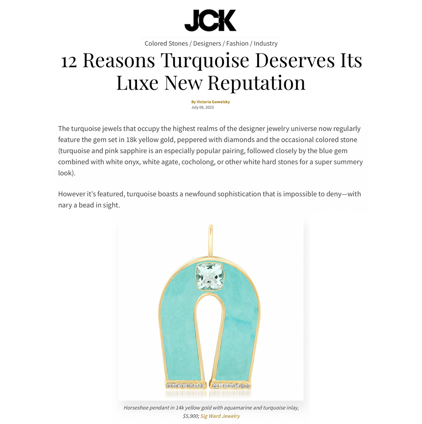 Sig Ward Jewelry JCK 