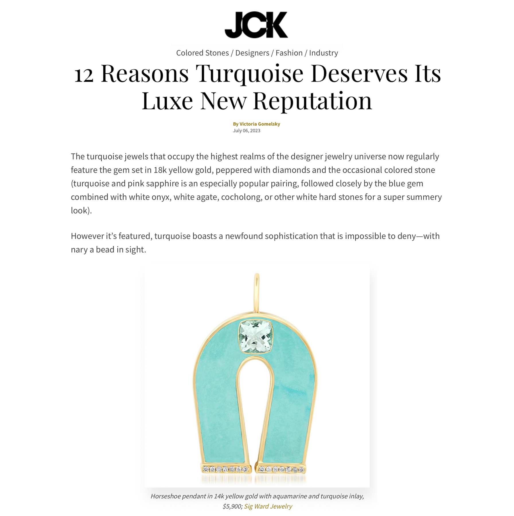 Sig Ward Jewelry JCK 