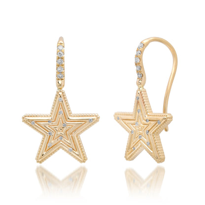 Sig Ward Jewelry Star Power Diamond Earrings featuring brilliant diamonds in a celestial-inspired star design crafted in luxurious gold for timeless elegance and everyday wear.
