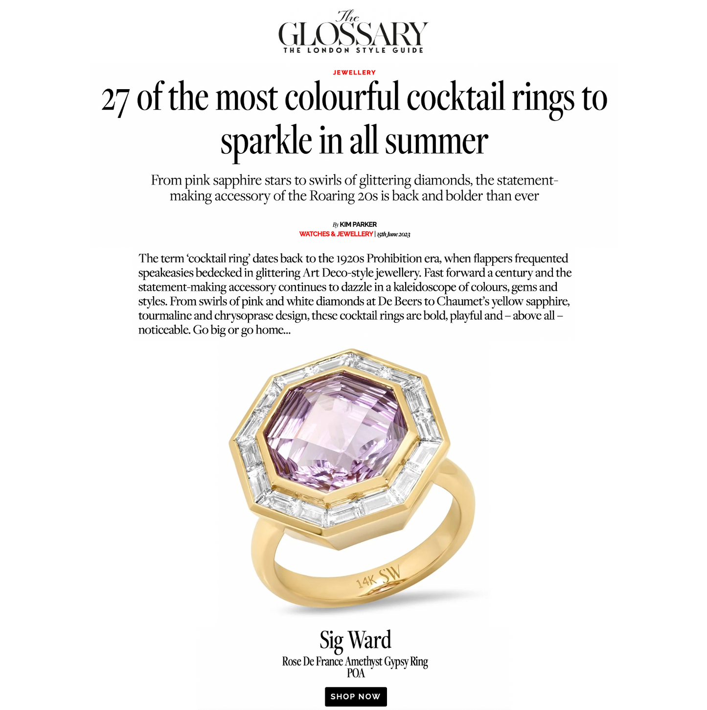 Sig Ward Jewelry The Glossary The London Guide