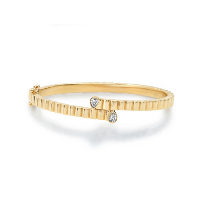 14K YG Pear Shaped Diamond Aura Bracelet