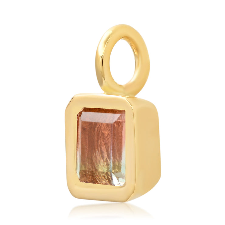 14K YG Watermelon Tourmaline Gypsy Charm