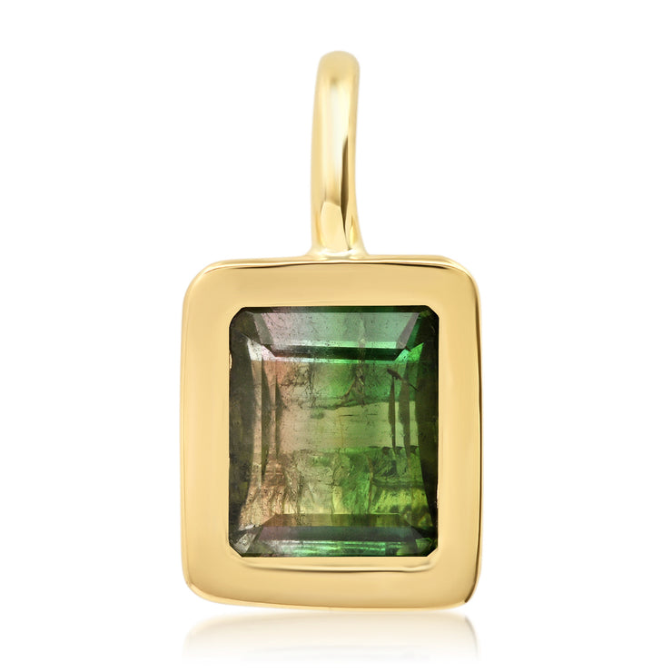 14K YG Watermelon Tourmaline Gypsy Charm