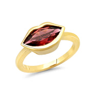 14K YG Tourmaline Kiss Ring