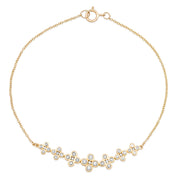 14K YG Blossom Diamond Bracelet