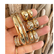 14K YG 7 Diamond Gypsy Dome Ring