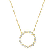 14K YG Blossom Diamond Necklace