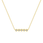 14K  YG Mini Senna Diamond Necklace