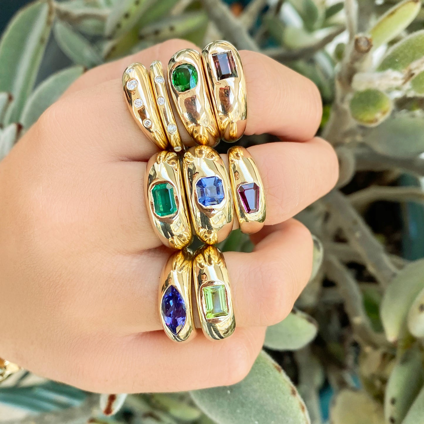 14K YG Ruby Gypsy Ring