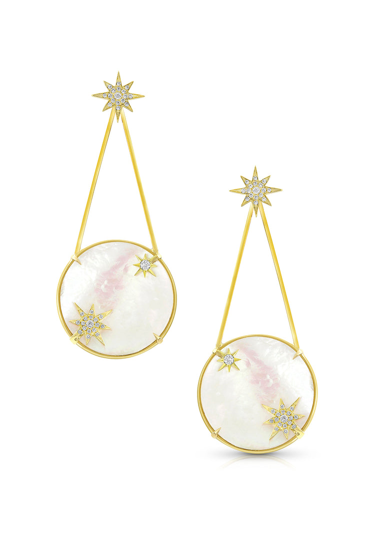 18K Castor & Pollux Diamond Earrings