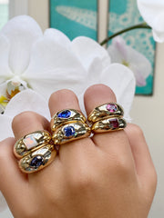 14K YG Opal Gypsy Ring