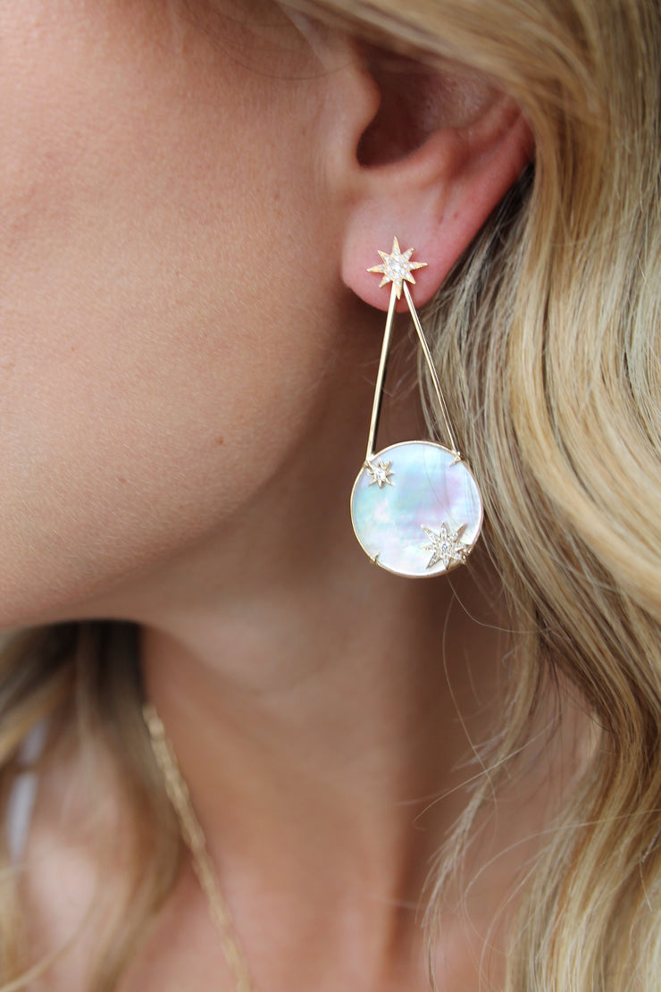 18K Castor & Pollux Diamond Earrings