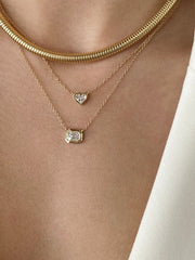 14K YG Mosaic Diamond Necklace