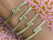 14K YG Cushion Cut Diamond Aura Bracelet