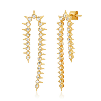 Sig Ward Jewelry 14K Orbis diamond cascade earrings featuring cascading diamond details, a luxury fine jewelry piece with an elegant and timeless design.