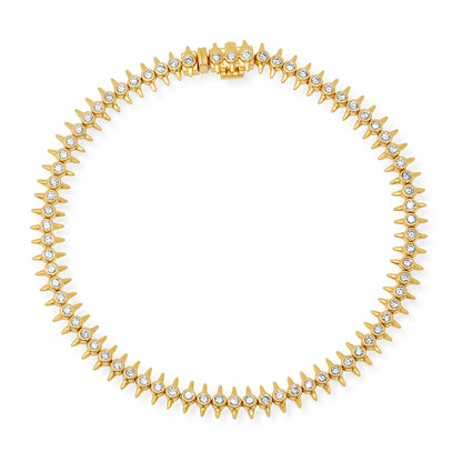 Sig Ward Jewelry 14K Orbis diamond tennis bracelet featuring a continuous row of brilliant diamonds, a luxury fine jewelry piece with an elegant and timeless design.