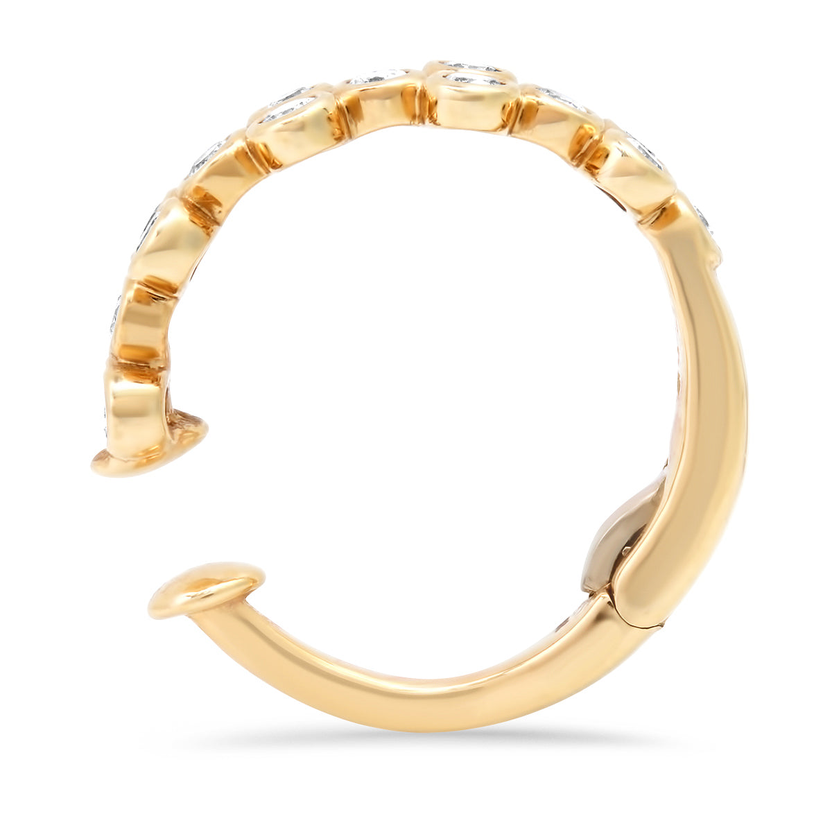 Sig Ward Jewelry  14K YG Large Blossom Diamond Ear Cuff