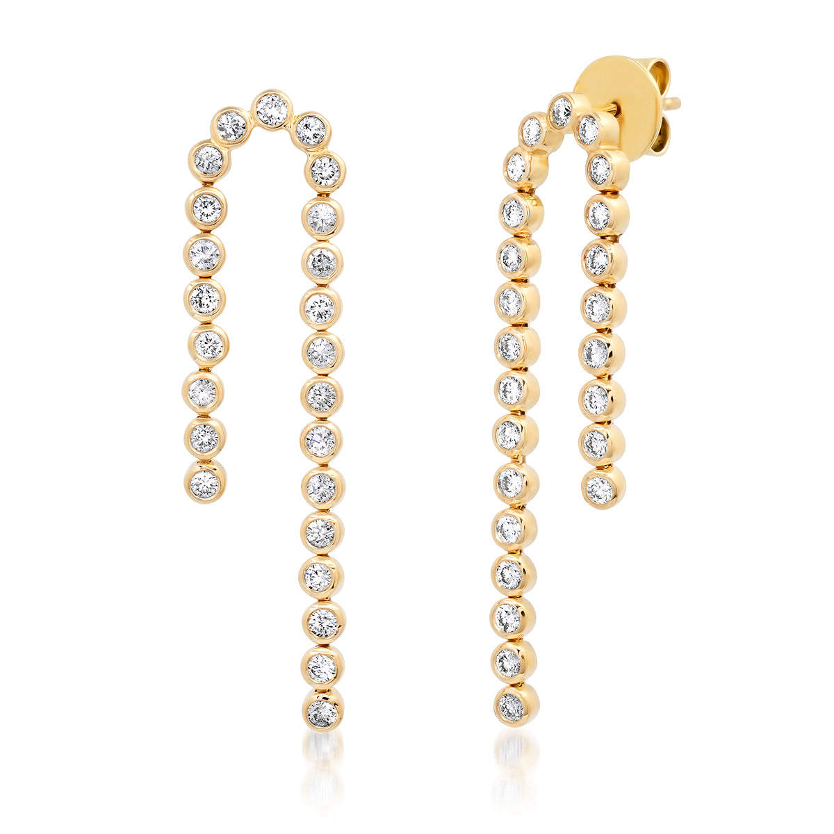 Sig Ward Jewelry 14K YG Orla Diamond Cascade Earrings 