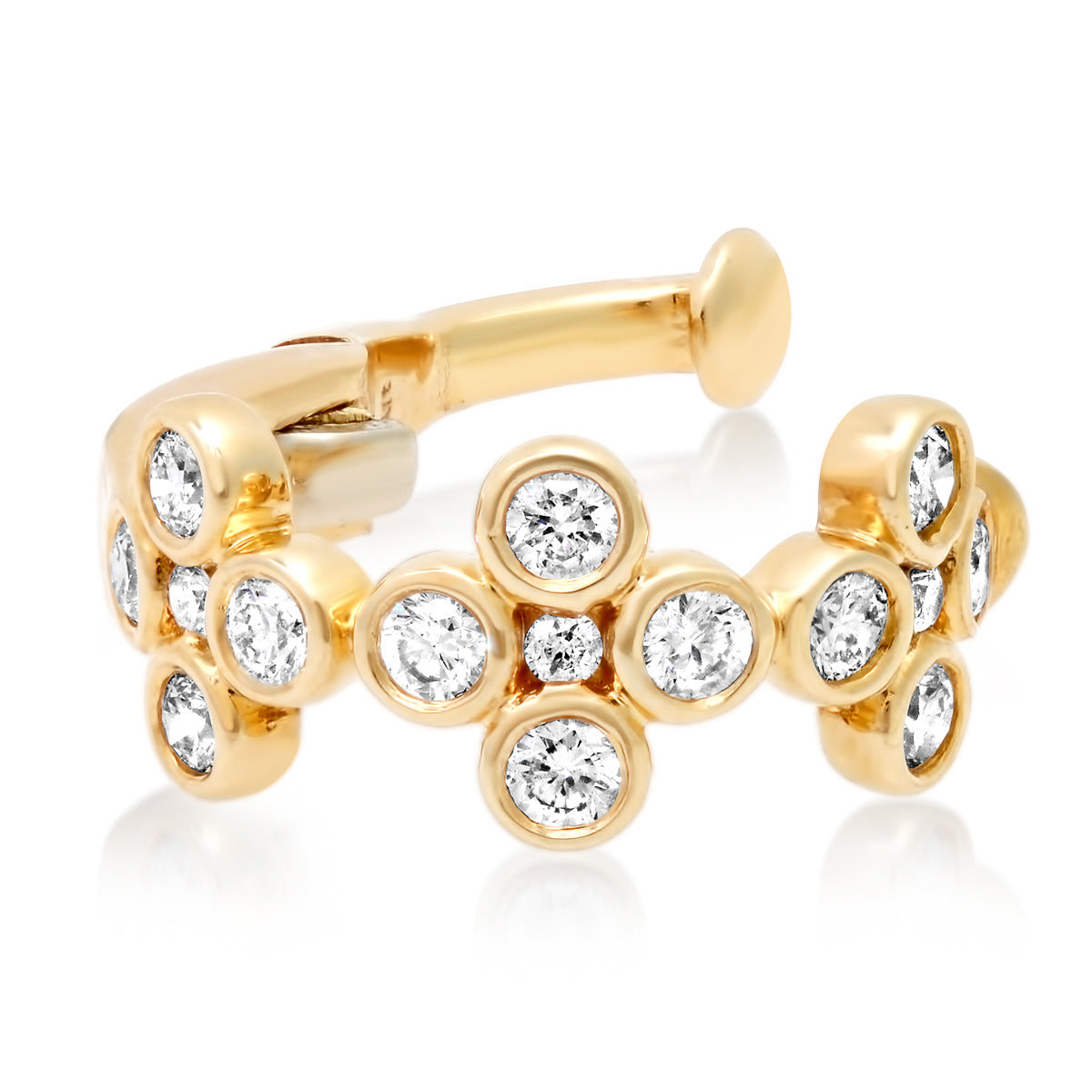 Sig Ward Jewelry 14K YG Small Blossom Diamond Ear Cuff