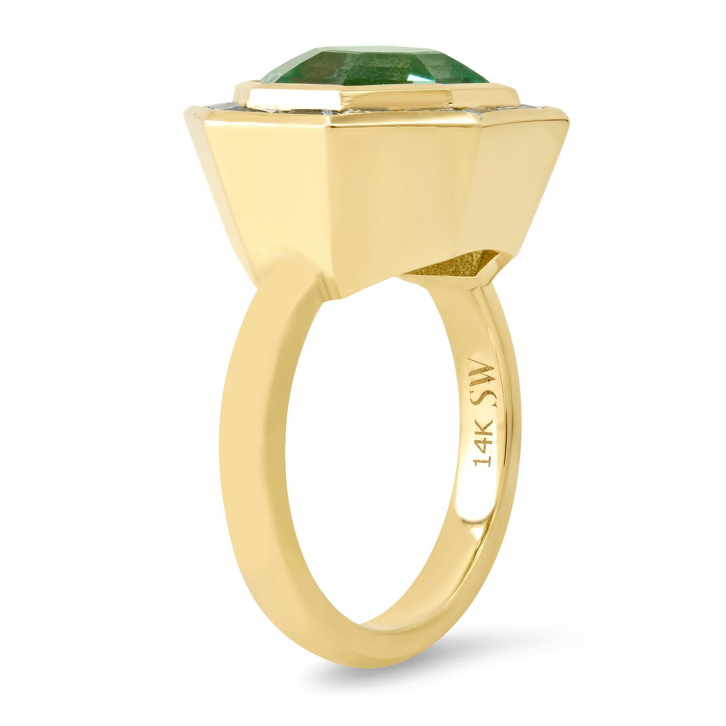 Sig Ward Jewelry 14K YG Tourmaline and Aquamarine Bia Ring