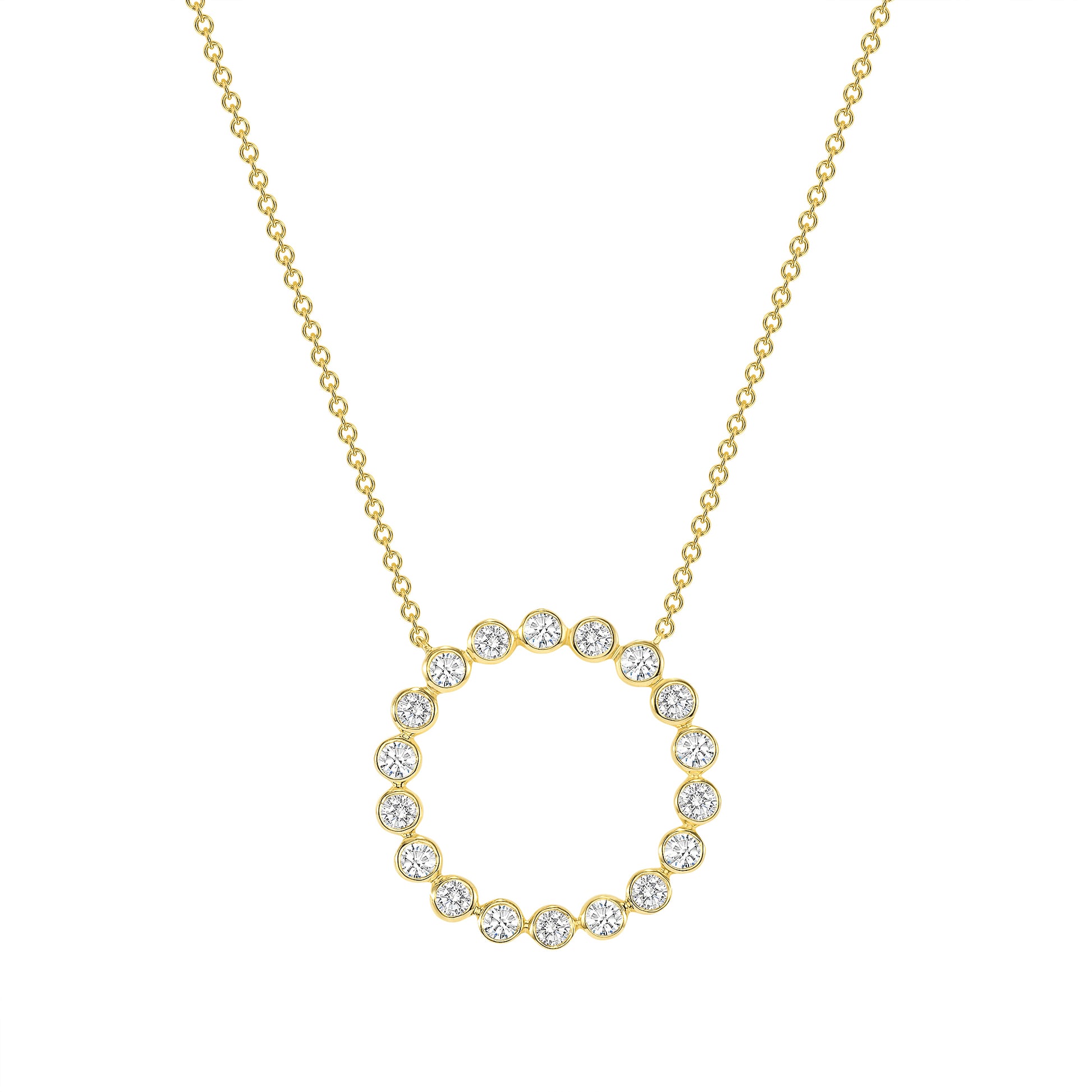 Sig Ward Jewelry 14K yellow gold blossom diamond necklace featuring delicate floral-inspired detailing with sparkling diamond accents, a luxury fine jewelry piece with an elegant and timeless design.