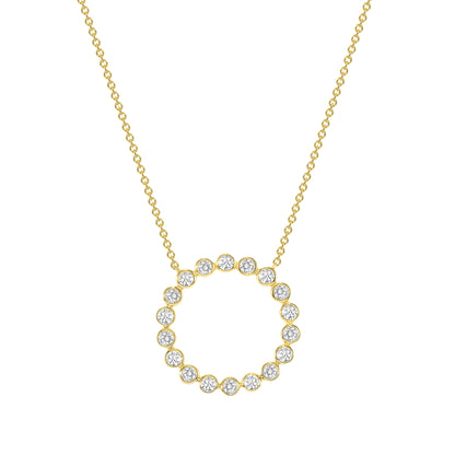 Sig Ward Jewelry 14K yellow gold blossom diamond necklace featuring delicate floral-inspired detailing with sparkling diamond accents, a luxury fine jewelry piece with an elegant and timeless design.