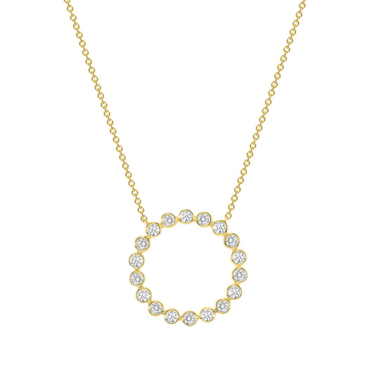 Sig Ward Jewelry 14K yellow gold blossom diamond necklace featuring delicate floral-inspired detailing with sparkling diamond accents, a luxury fine jewelry piece with an elegant and timeless design.