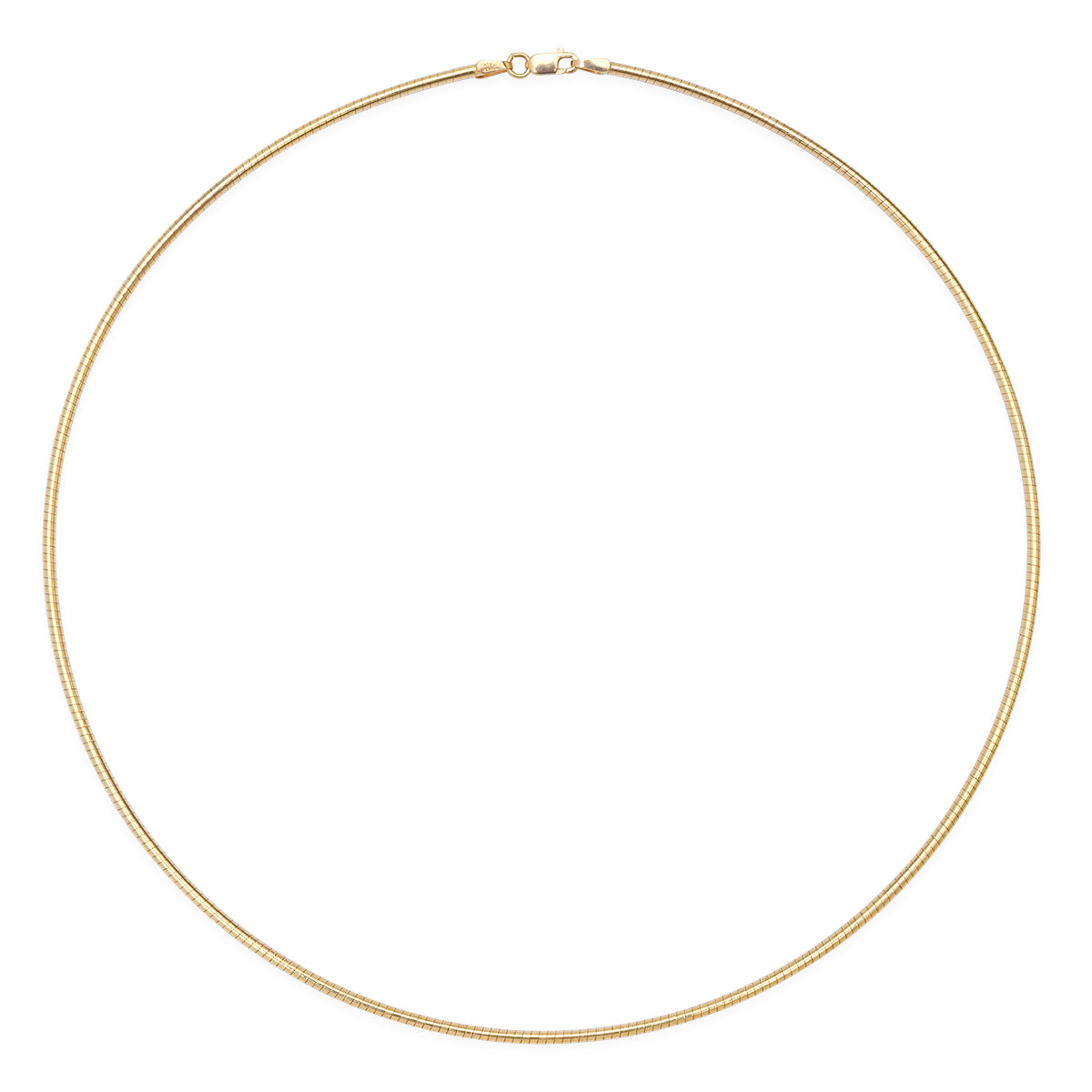 Sig Ward Jewelry 14K yellow gold omega choker featuring a sleek and elegant design, a luxury fine jewelry piece crafted with timeless sophistication.