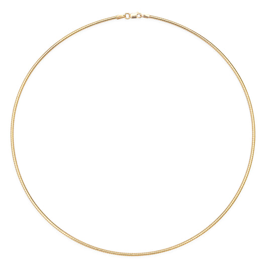 Sig Ward Jewelry 14K yellow gold omega choker featuring a sleek and elegant design, a luxury fine jewelry piece crafted with timeless sophistication.