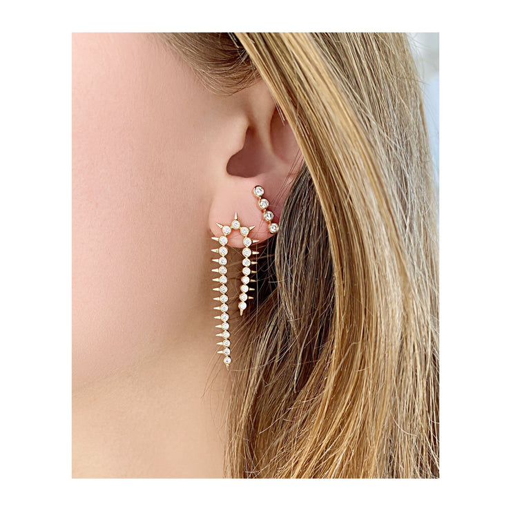 14K Orbis Diamond Cascade Earrings
